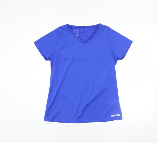 Womens UK Size XS DECATHLON Blue Running & Jogging Gym & Training Walking T-Shir