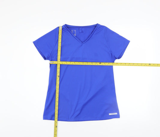Womens UK Size XS DECATHLON Blue Running & Jogging Gym & Training Walking T-Shir