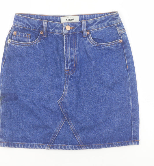 Womens UK Size 8 New Look Straight & Pencil Denim Skirt