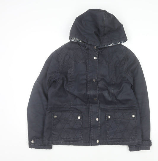 Womens UK Size 14 Dorothy Perkins Black Quilted Coat