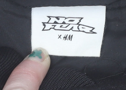 Mens UK Size L H&M Black Varsity Jacket