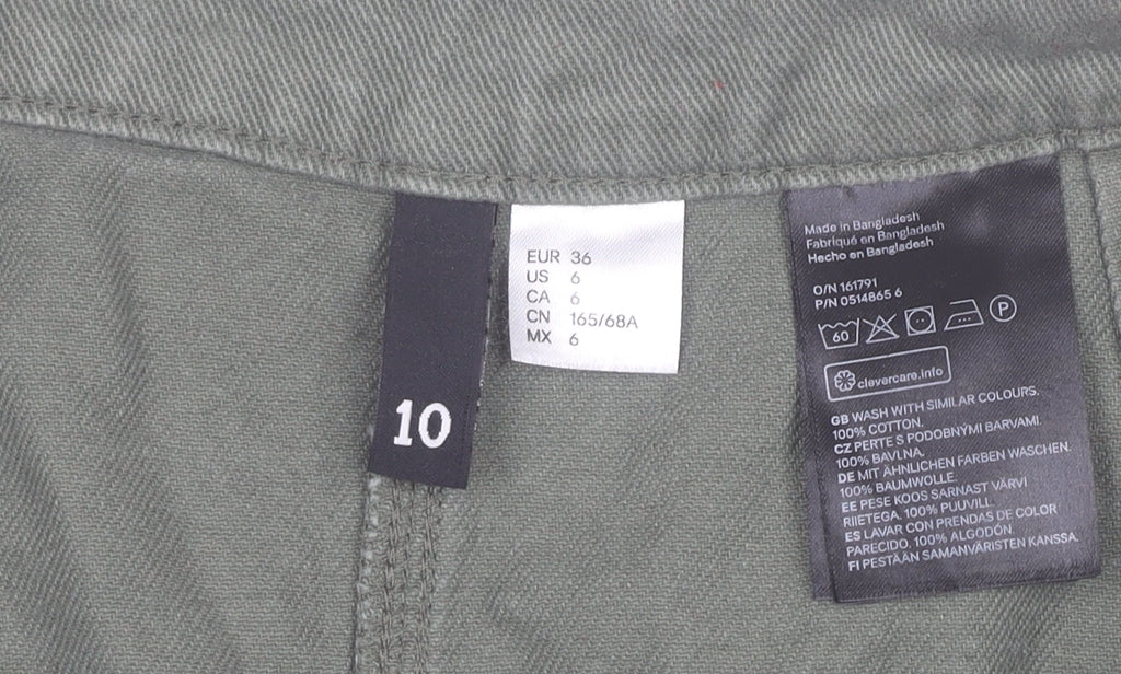 Womens UK Size 10 H&M Straight & Pencil Twill Skirt