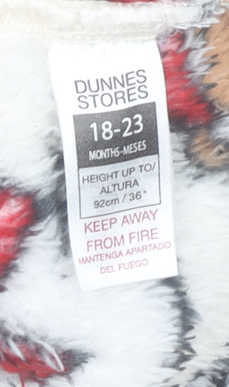 Additional view of Dunnes unisex baby ivory fleece christmas hooded jumper 18-24 months