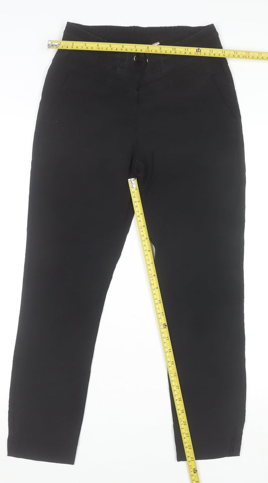 Womens UK Size XS &Co Woman Slim Fit Ankle Black Trousers