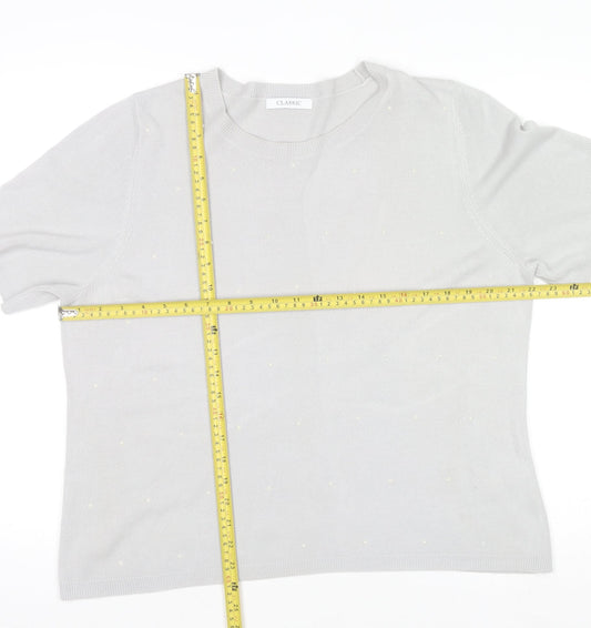 Womens UK Size 18 Marks and Spencer Grey Basic T-Shirt