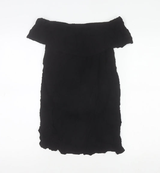 Womens UK Size M Cotton On Black Off the Shoulder Blouse