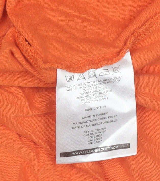 Mens UK Size XL Lyle & Scott Orange T-Shirt