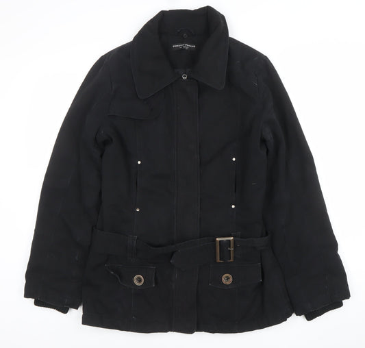 Womens UK Size 10 Dorothy Perkins Black Parka Coat