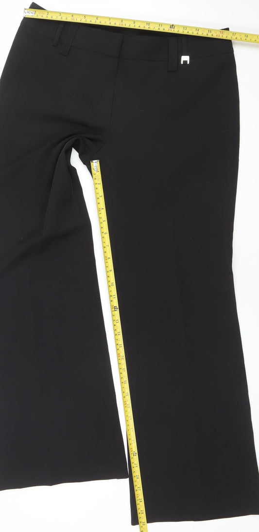 Womens UK Size 14 Dorothy Perkins Regular Fit Dress Pants Black Trousers