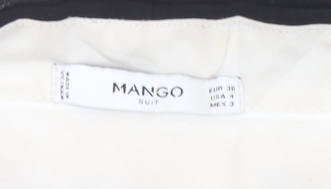 Womens UK Size 10 Mango Slim Fit Dress Pants Black Trousers