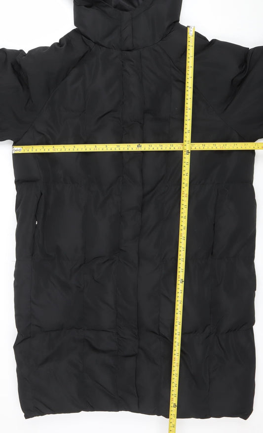 Womens UK Size M Sleepy Bunny Black Puffer Jacket