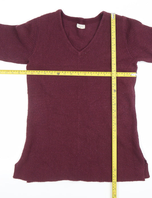 Womens UK Size 10 Fat Face Purple Pullover Jumper