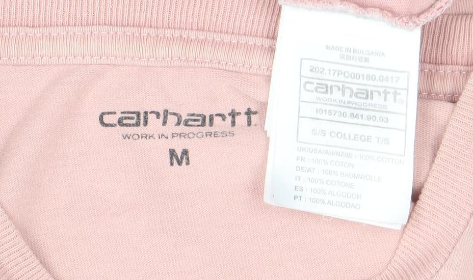 Mens UK Size M Carhartt Pink T-Shirt