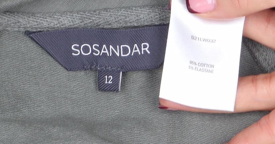 Womens UK Size 12 Sosandar Grey Pullover Sweatshirt