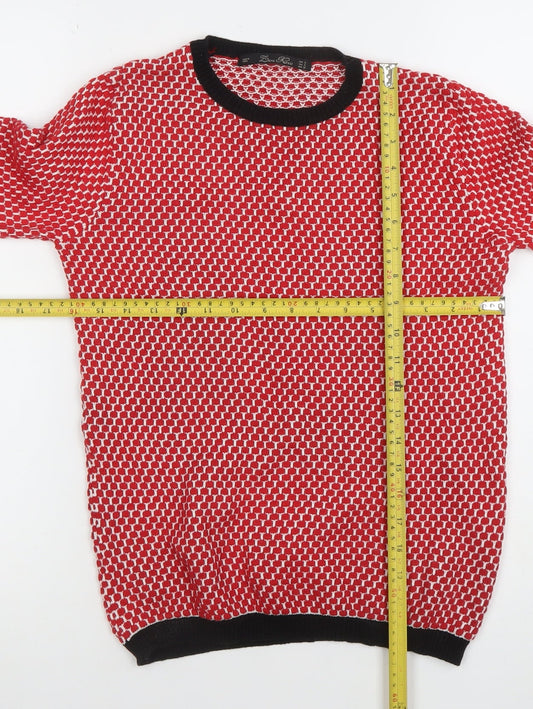 Womens UK Size 8 Zara Red Pullover Jumper
