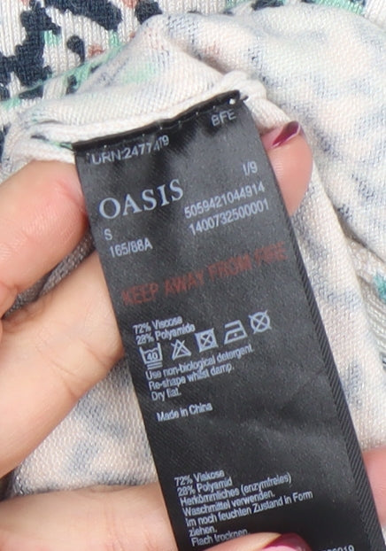 Womens UK Size S Oasis Multicoloured Basic Blouse