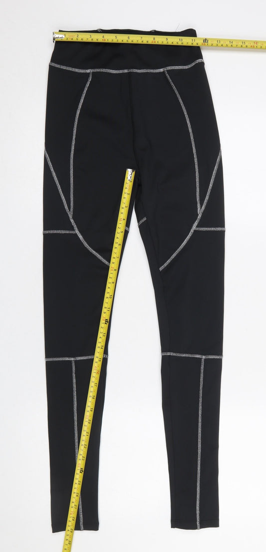 ASOS 4505 Womens Black Size 8 Activewear Leggings Gym Running Trousers