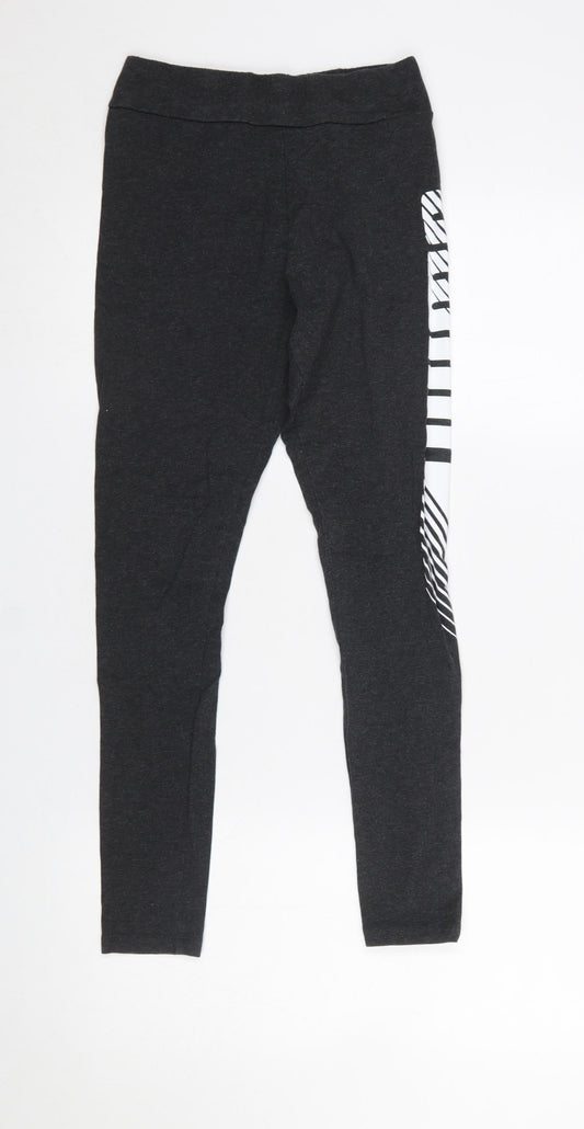 Womens UK Size S PUMA Slim Fit Leggings Black Leggings