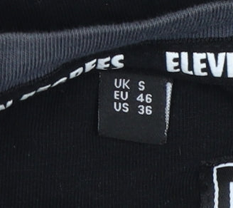 Mens UK Size S 11 degrees Black T-Shirt
