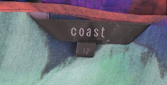 Womens UK Size 12 Coast Multicoloured Tunic Blouse