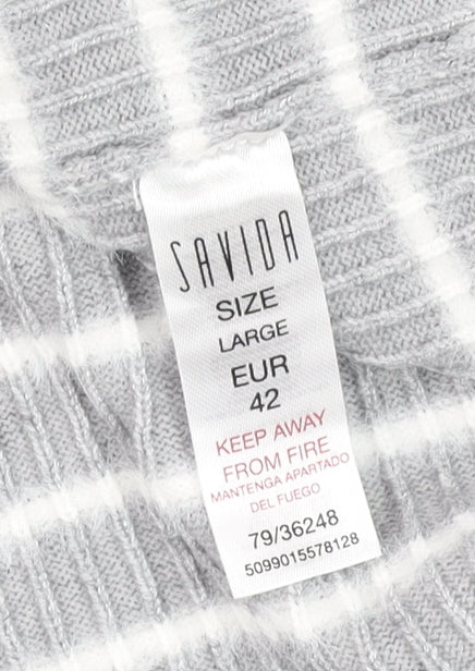 Womens UK Size 14 Savida Grey Basic T-Shirt