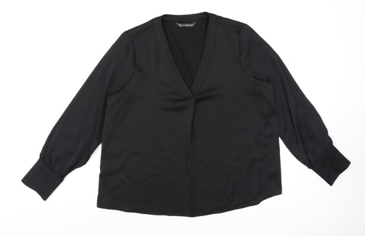Womens UK Size L Dunnes Black Basic Blouse