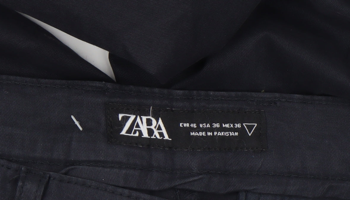 Mens UK Size M Zara Slim Fit Chino Blue Trousers