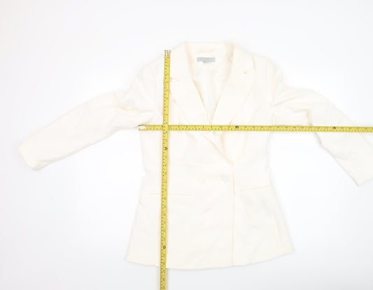 Womens UK Size 10 H&M Regular Ivory Blazer