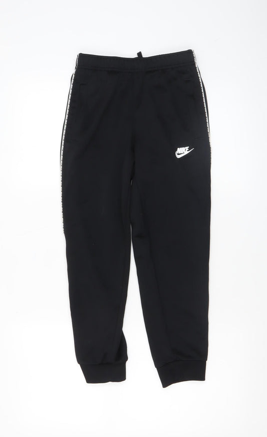 Boys UK Size M Nike Regular Fit Jogger Black Trousers