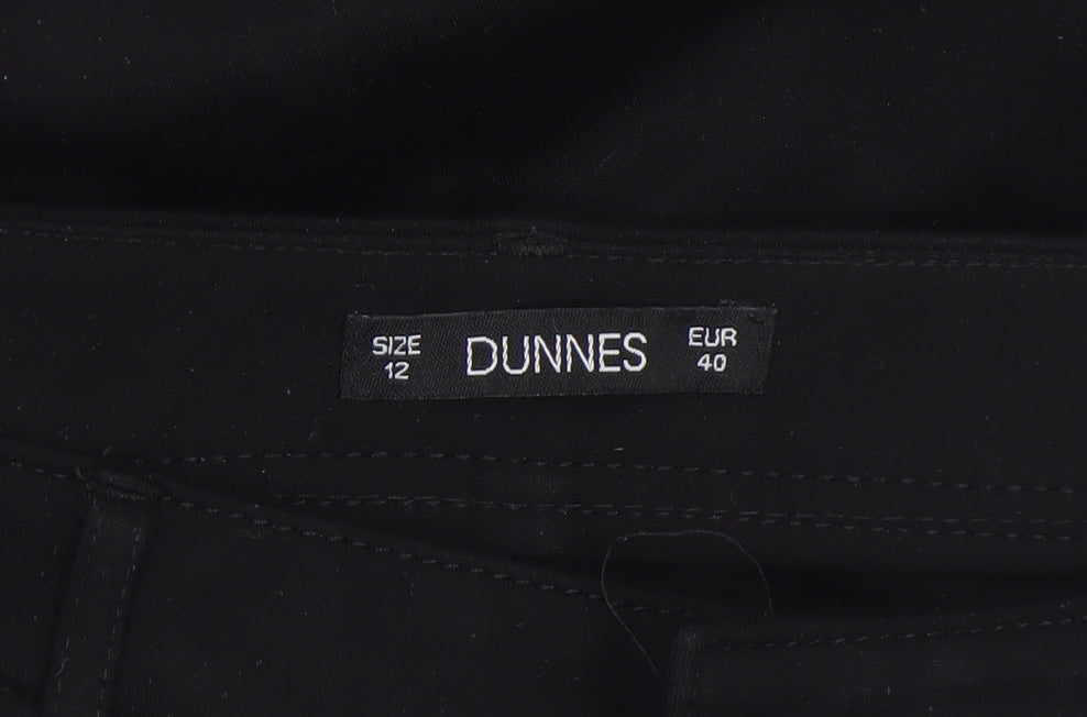 Womens UK Size 12 Dunnes Slim Fit Jegging Black Trousers