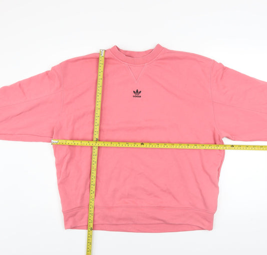 Womens UK Size 8 adidas Pink Pullover Sweatshirt
