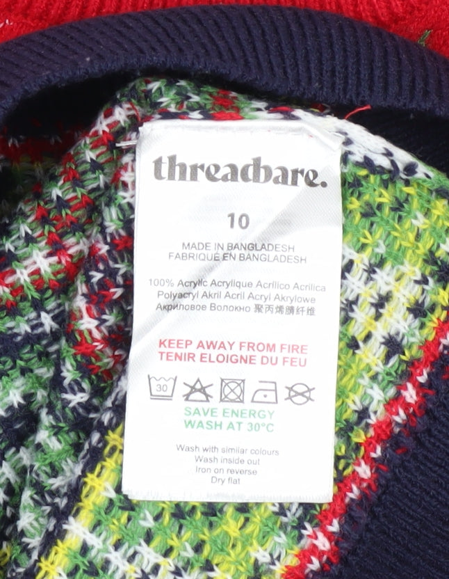 Womens UK Size 10 Threadbare Multicoloured Pullover Jumper