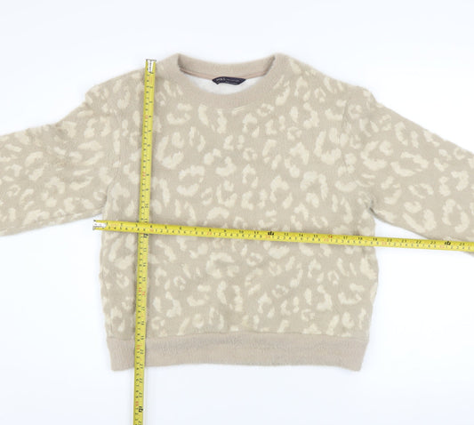 Womens UK Size XS Marks and Spencer Beige Pullover Jumper