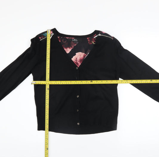 Womens UK Size 12 Star by Julien Macdonald Black Cardigan Jumper