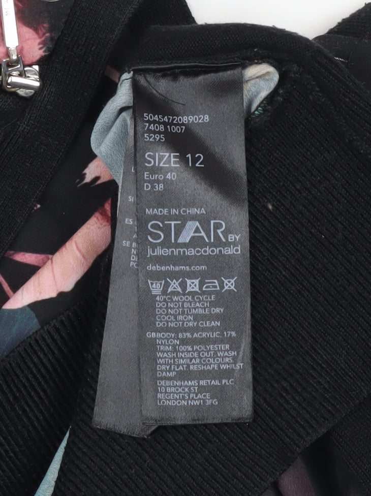 Womens UK Size 12 Star by Julien Macdonald Black Cardigan Jumper