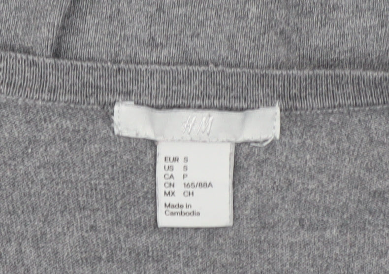 Womens UK Size 8 H&M Grey Cardigan Jumper