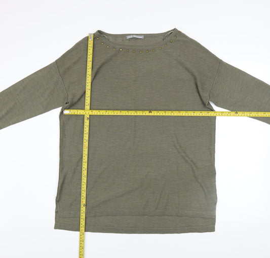 Womens UK Size 14 Marks and Spencer Green Pullover Jumper