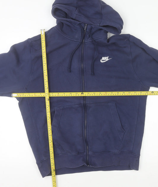 Mens UK Size M Nike Blue Full Zip Hoodie