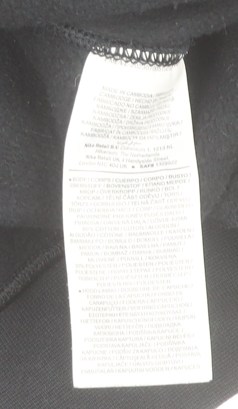 Mens UK Size S Nike Black Pullover Hoodie