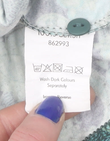 Womens UK Size L Country Collection Green Basic Blouse