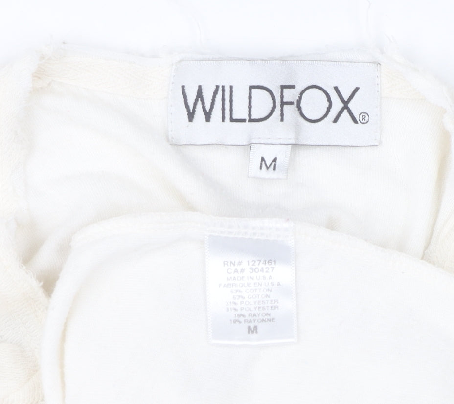 Womens UK Size M Wildfox Ivory Pullover Jumper