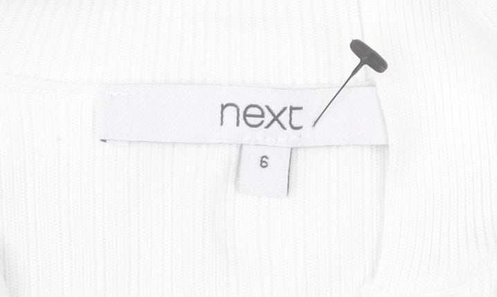 Womens UK Size 6 NEXT White Basic T-Shirt