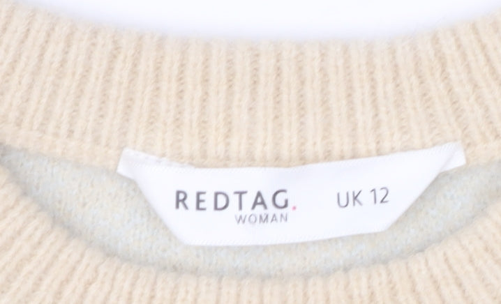 Womens UK Size 12 Redtag Beige Pullover Jumper