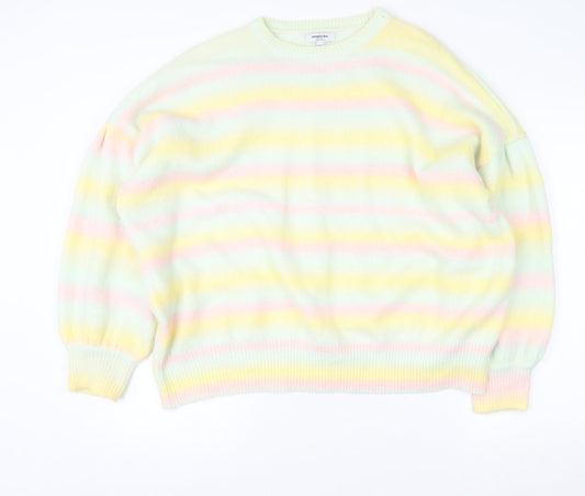 Womens UK Size 2022 Simply Be Multicoloured Pullover Jumper