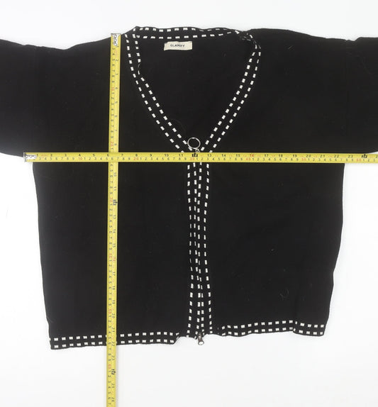 Womens UK Size M Glamify Black Cardigan Jumper