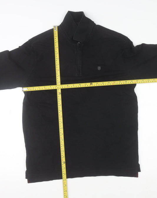 Mens UK Size M Victorinox Black Pullover Sweatshirt