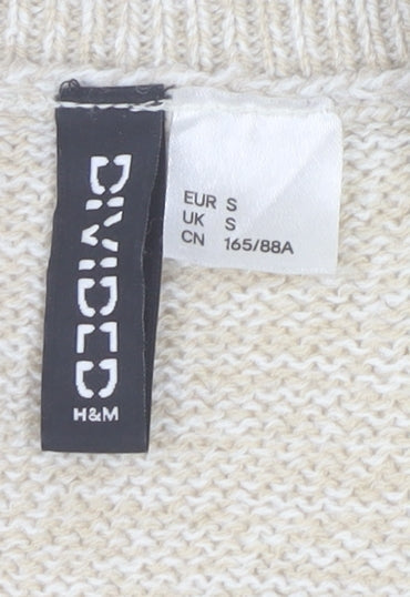 Womens UK Size S H&M Beige Pullover Jumper