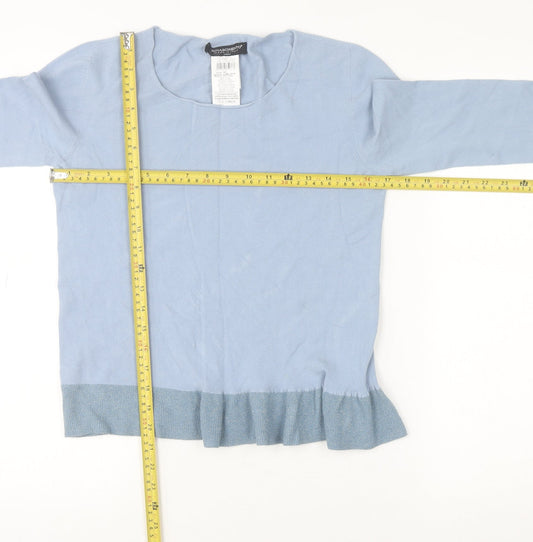 Womens UK Size M/L Rinascimento Blue Pullover Jumper