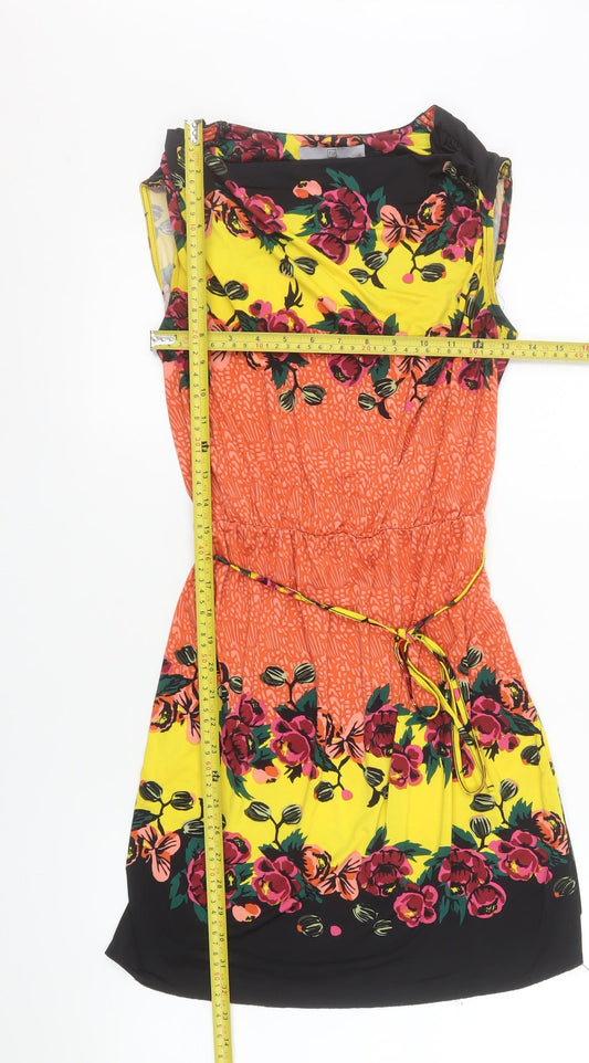 TU Women’s Multicoloured Floral Knee Length A-Line Dress Size 10