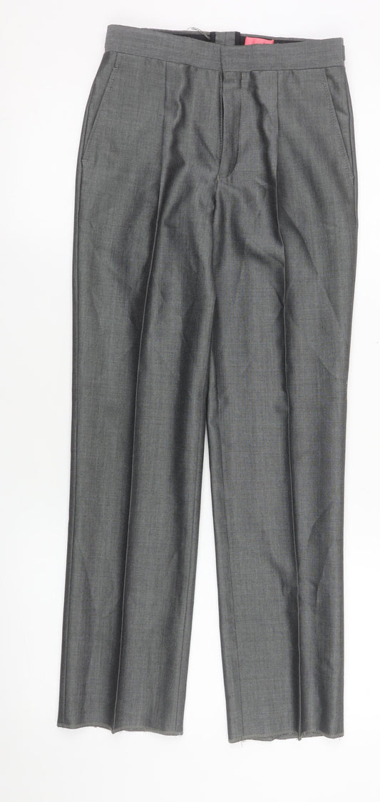 Boys UK Size 26 in Torre Regular Fit Dress Pants Grey Trousers